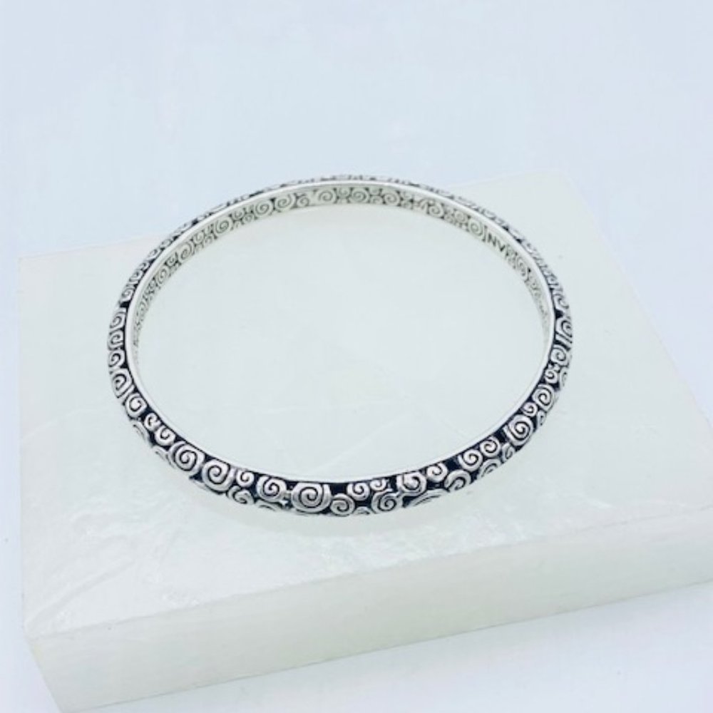 At Novica Trinity Silver Bangle